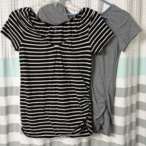Motherhood Maternity Nursing Tops - size small set of two